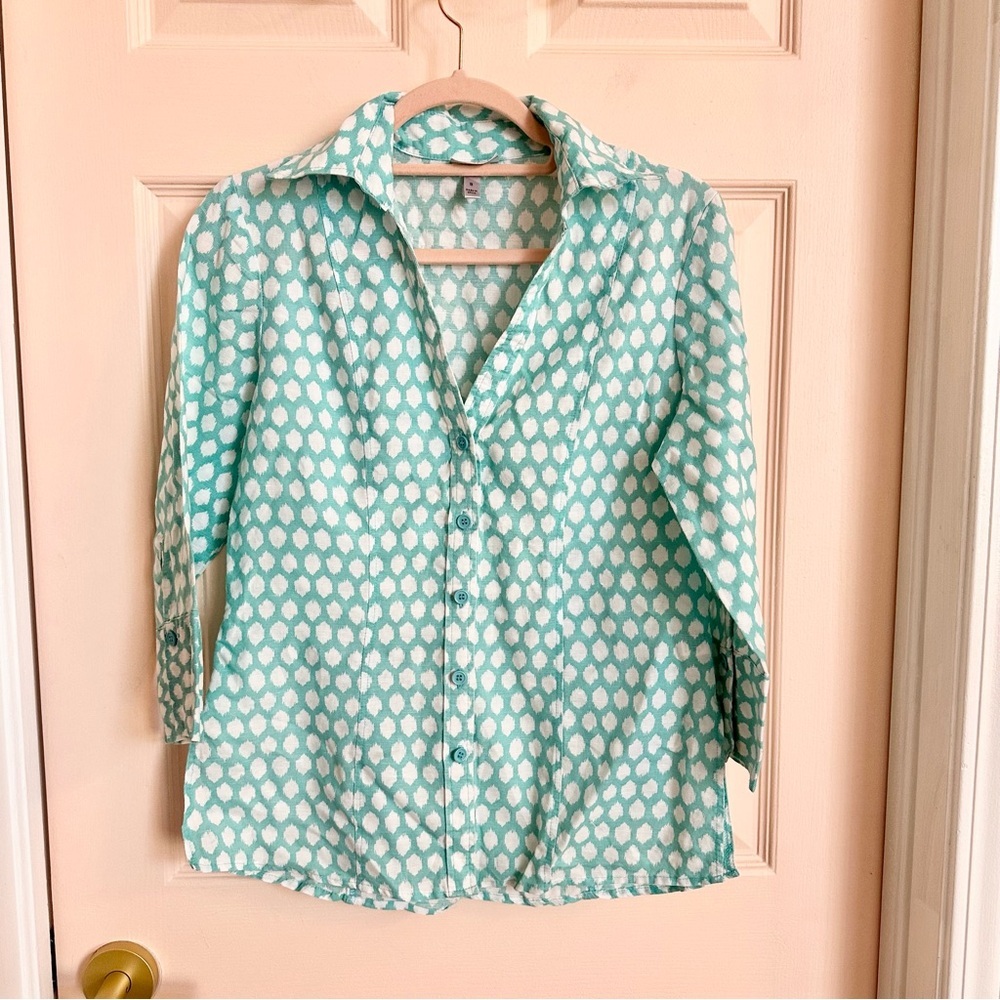 Green and white Harve Benard button up